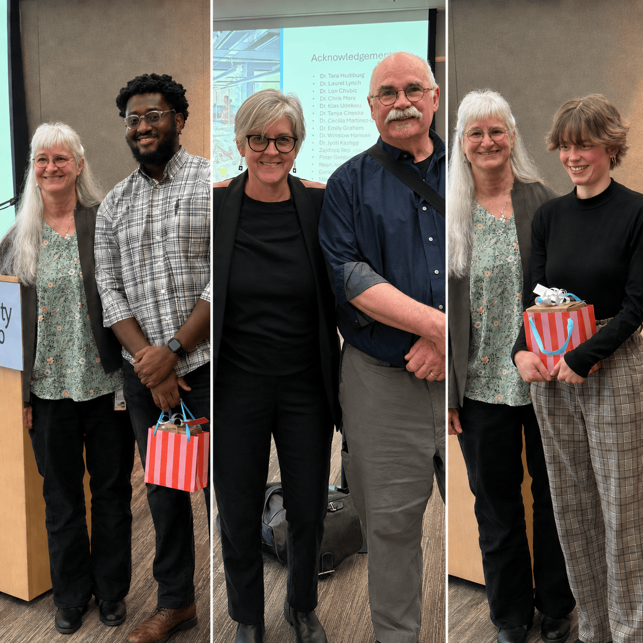 Dr. Shirley Luckhart with colleagues at the health research symposium.